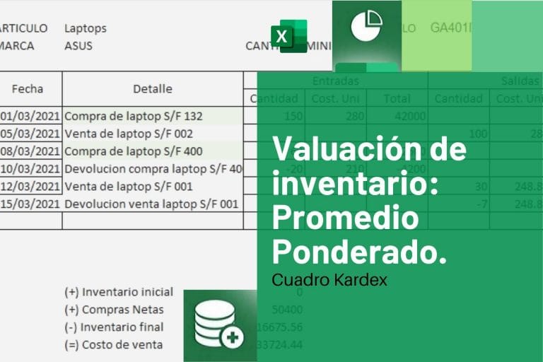 valuacion de inventario en Excel