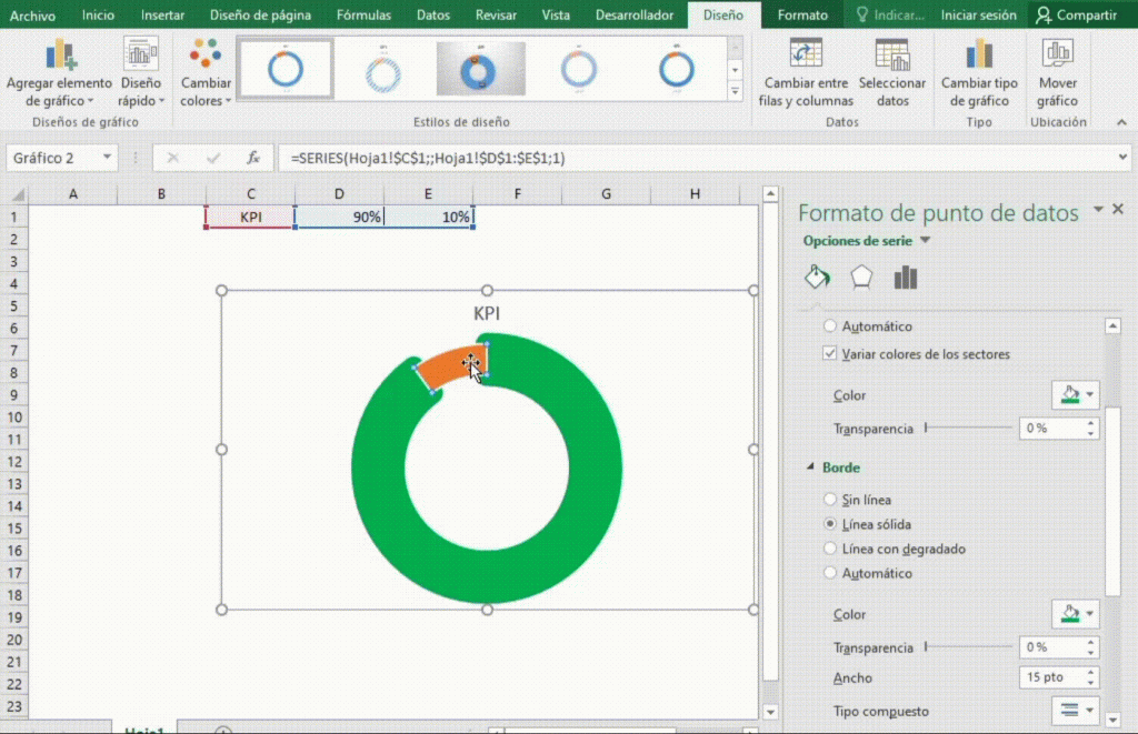 Gr Fico De Anillo Personalizado Excel Win