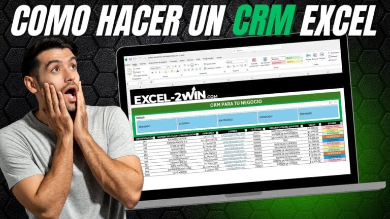 Hoja de CRM en Excel con los clientes, la etapa de cada negocio y el semáforo de seguimiento