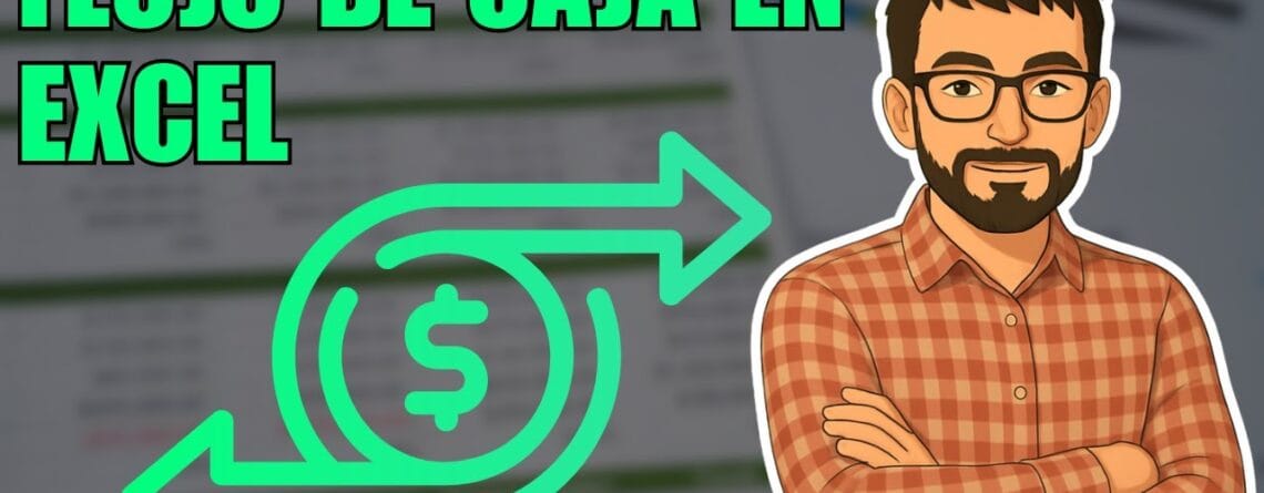 Plantilla de flujo de caja en Excel con ingresos, egresos y saldo acumulado por mes