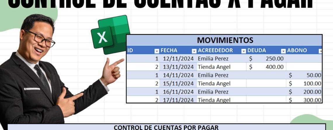Miniatura del tutorial de control de cuentas por pagar en Excel