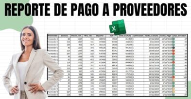 Reporte de pagos a proveedores en Excel con fecha de pago, días vencidos y semáforo de colores