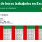 Plantilla de horas trabajadas en Excel gratis con registro mensual por trabajador