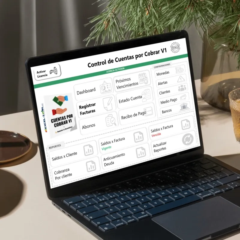 Cuentas x Cobrar v1 – plantilla Excel automatizada